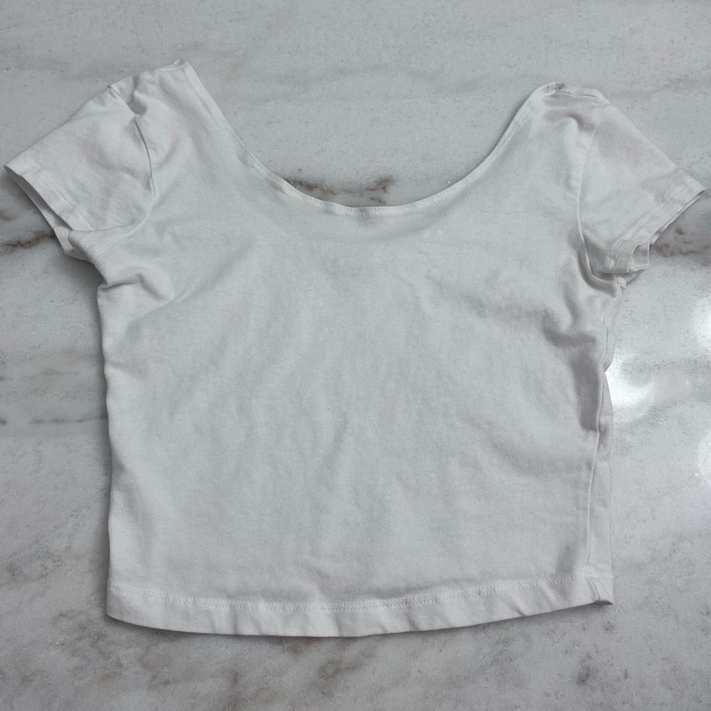 White crop top